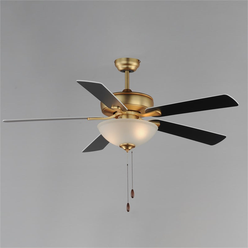 Maxim Lighting Super-Max 2Lt 20" Indoor Ceiling Fan, Brass/White