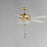 Maxim Lighting Super-Max 2Lt 20" Indoor Ceiling Fan, Brass/White