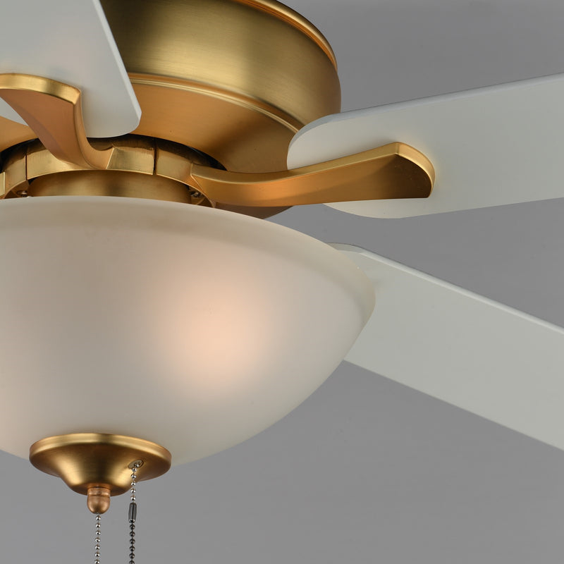 Maxim Lighting Super-Max 2Lt 20" Indoor Ceiling Fan, Brass/White