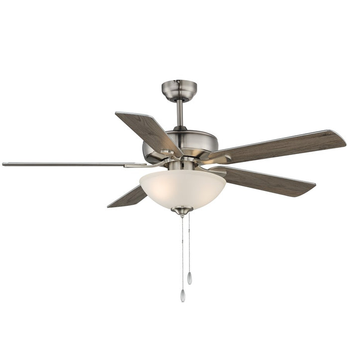 Maxim Lighting Super-Max 2Lt 20" Indoor Ceiling Fan, Nickel/White - 88936SWSN