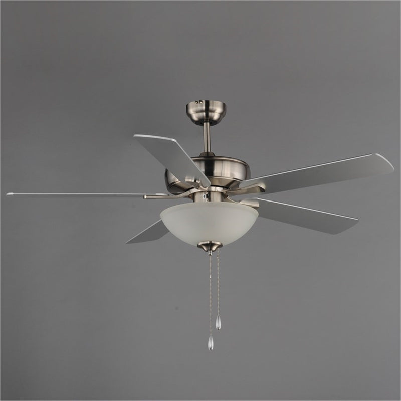 Maxim Lighting Super-Max 2Lt 20" Indoor Ceiling Fan, Nickel/White