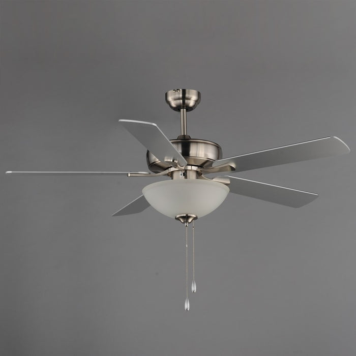 Maxim Lighting Super-Max 2Lt 20" Indoor Ceiling Fan, Nickel/White