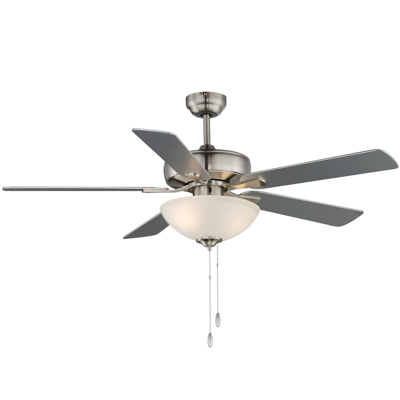 Maxim Lighting Super-Max 2Lt 20" Indoor Ceiling Fan, Nickel/White