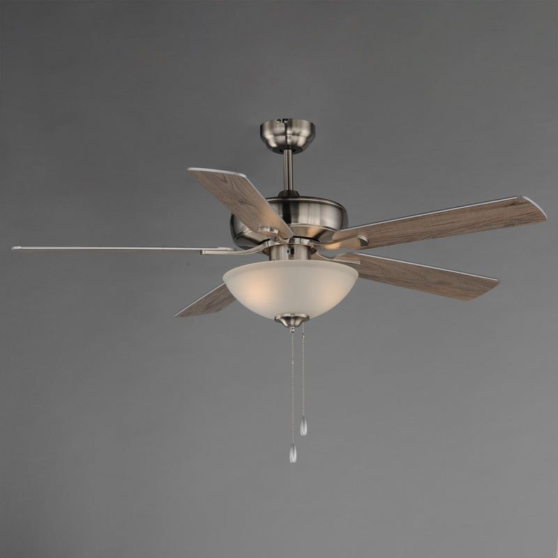 Maxim Lighting Super-Max 2Lt 20" Indoor Ceiling Fan, Nickel/White