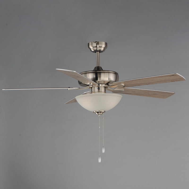 Maxim Lighting Super-Max 2Lt 20" Indoor Ceiling Fan, Nickel/White