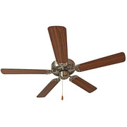 Maxim Basic-Max 52" Ceiling Fan Walnut/Pecan Blades, Satin Nickel