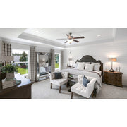 Maxim Basic-Max 52" Ceiling Fan Walnut/Pecan Blades, Satin Nickel