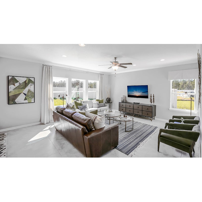 Maxim Basic-Max 52" Ceiling Fan Walnut/Pecan Blades, Satin Nickel