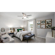 Maxim Basic-Max 52" Ceiling Fan Walnut/Pecan Blades, Satin Nickel