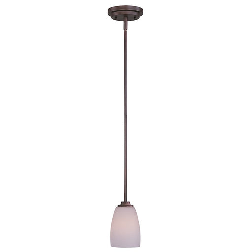 Maxim Lighting Rocco 1 Light Mini Pendant, Oil Rubbed Bronze/White - 90020SWOI