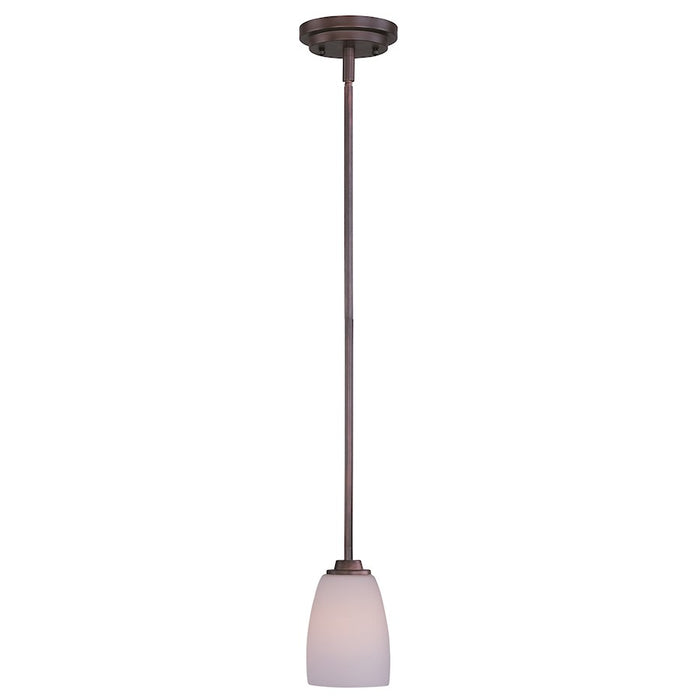 Maxim Lighting Rocco 1 Light Mini Pendant, Oil Rubbed Bronze/White - 90020SWOI