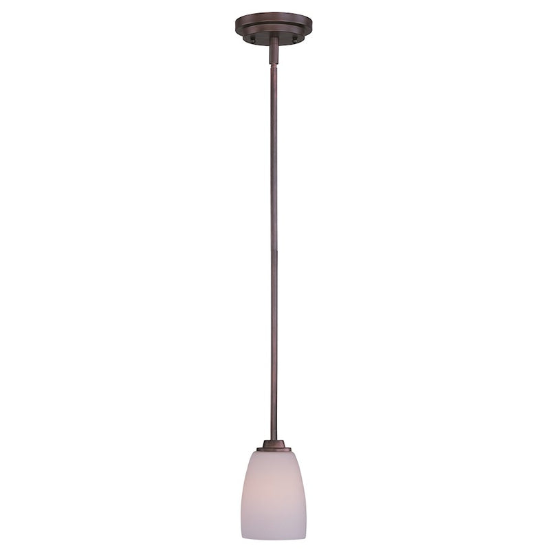 Maxim Lighting Rocco 1 Light Mini Pendant, Oil Rubbed Bronze/White