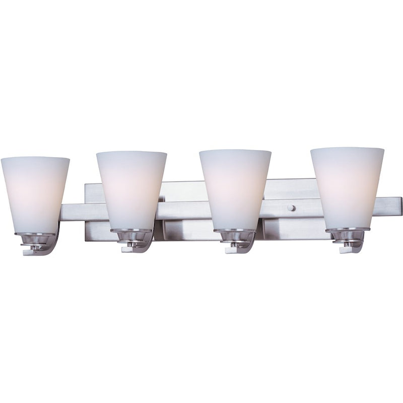 Maxim Lighting Conical 4-Light Bath Vanity Satin Nickel