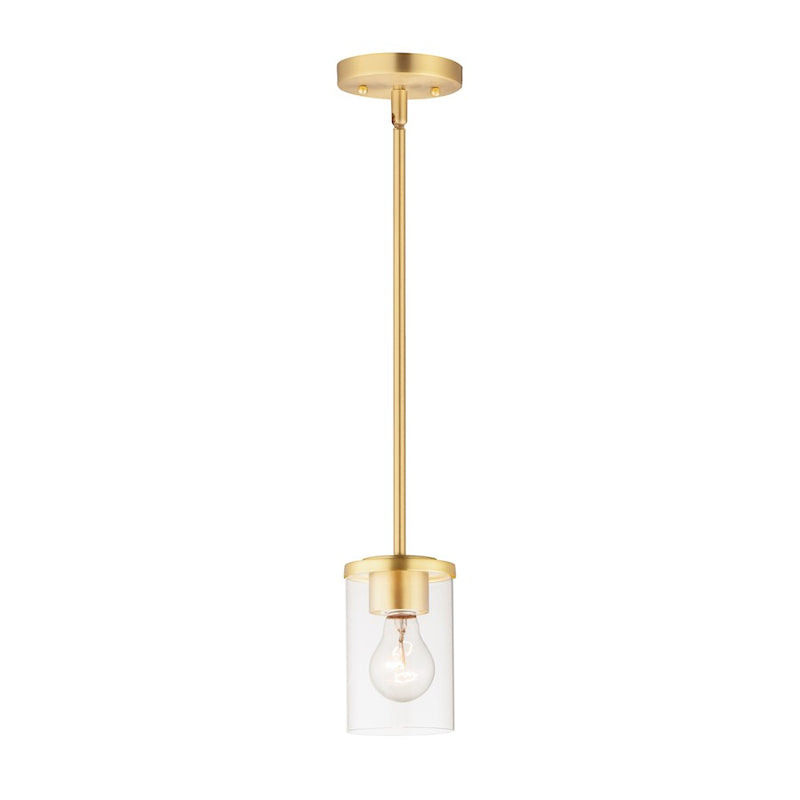 Maxim Lighting Corona 1 Light Mini Pendant, Satin Brass