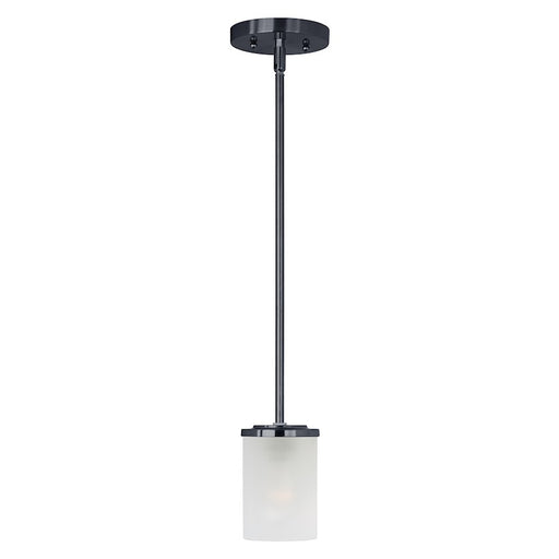 Maxim Lighting Corona 1-Light Mini Pendant, Black/Frosted