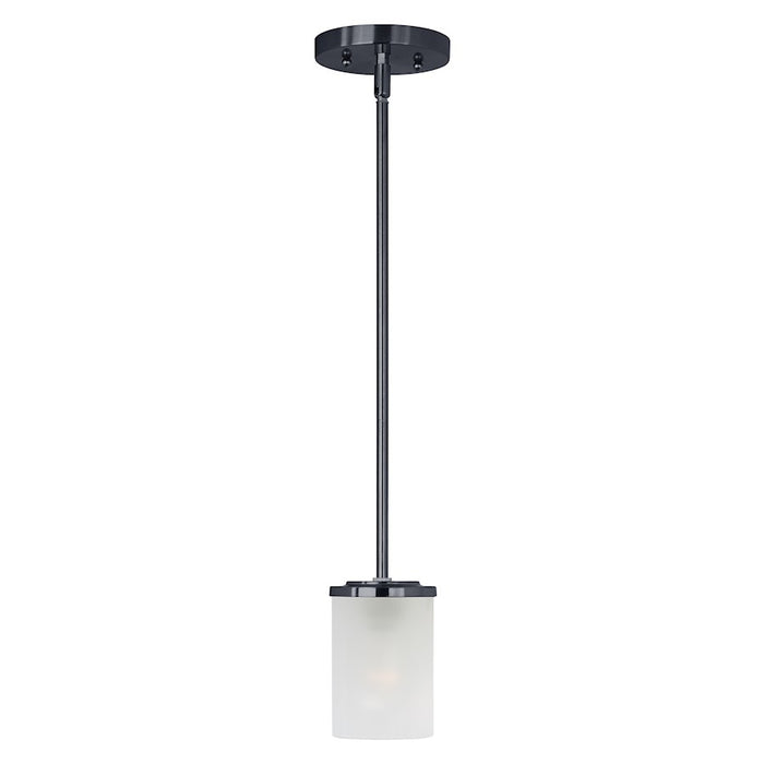 Maxim Lighting Corona 1-Light Mini Pendant, Black/Frosted