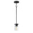 Maxim Lighting Lateral 1 Light 7" Single Pendant, Black/Clear - 90281CLBK