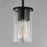 Maxim Lighting Lateral 1 Light 7" Single Pendant, Black/Clear