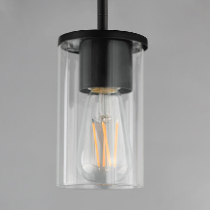 Maxim Lighting Lateral 1 Light 7" Single Pendant, Black/Clear