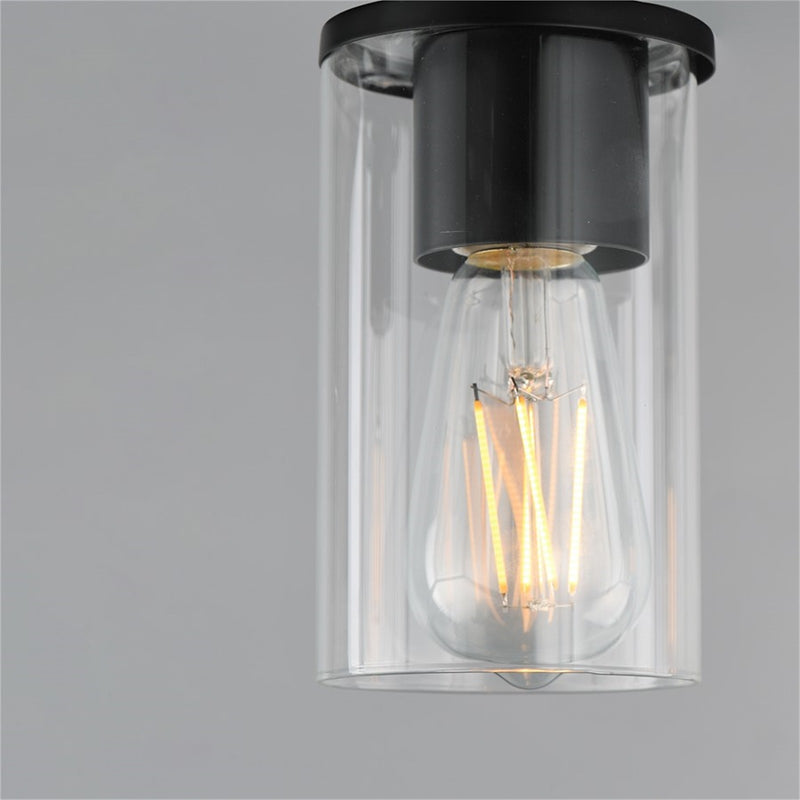 Maxim Lighting Lateral 1 Light 7" Single Pendant, Black/Clear