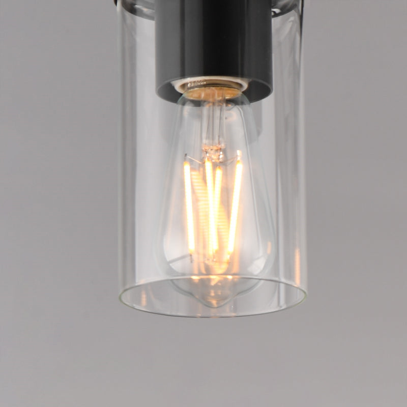 Maxim Lighting Lateral 1 Light 7" Single Pendant, Black/Clear