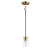 Maxim Lighting Lateral 1 Light 7" Single Pendant, Satin Brass/Clear - 90281CLSBR