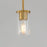Maxim Lighting Lateral 1 Light 7" Single Pendant, Satin Brass/Clear