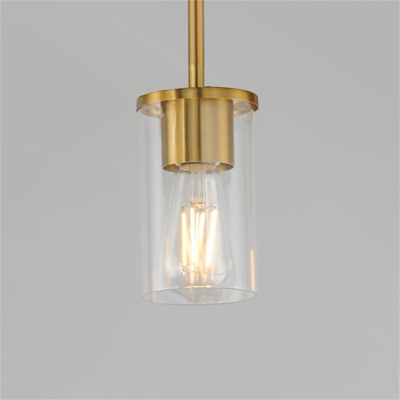 Maxim Lighting Lateral 1 Light 7" Single Pendant, Satin Brass/Clear