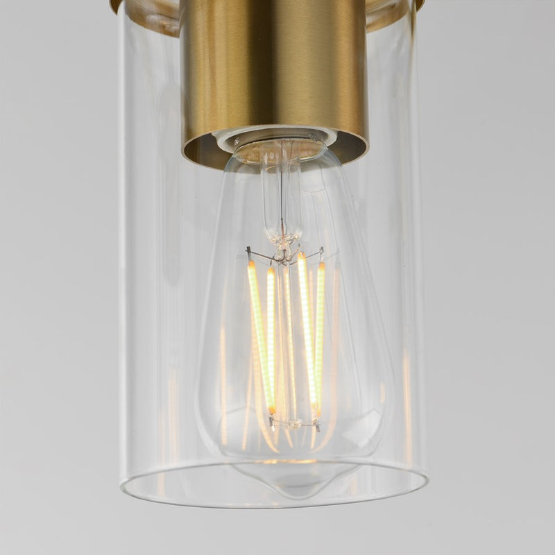 Maxim Lighting Lateral 1 Light 7" Single Pendant, Satin Brass/Clear