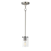 Maxim Lighting Lateral 1 Light 7" Single Pendant, Satin Nickel/Clear - 90281CLSN