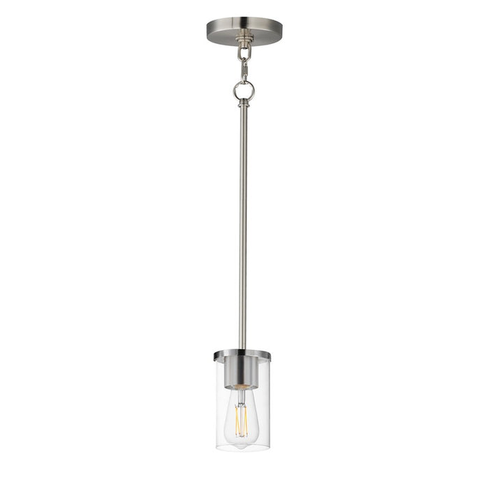 Maxim Lighting Lateral 1 Light 7" Single Pendant, Satin Nickel/Clear - 90281CLSN