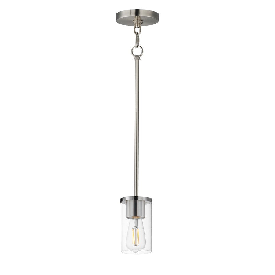 Maxim Lighting Lateral 1 Light 7" Single Pendant, Satin Nickel/Clear - 90281CLSN