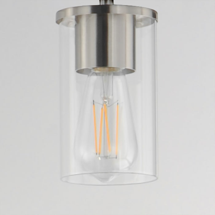 Maxim Lighting Lateral 1 Light 7" Single Pendant, Satin Nickel/Clear
