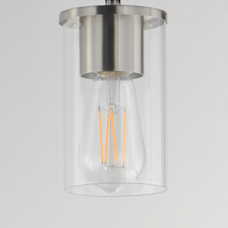 Maxim Lighting Lateral 1 Light 7" Single Pendant, Satin Nickel/Clear