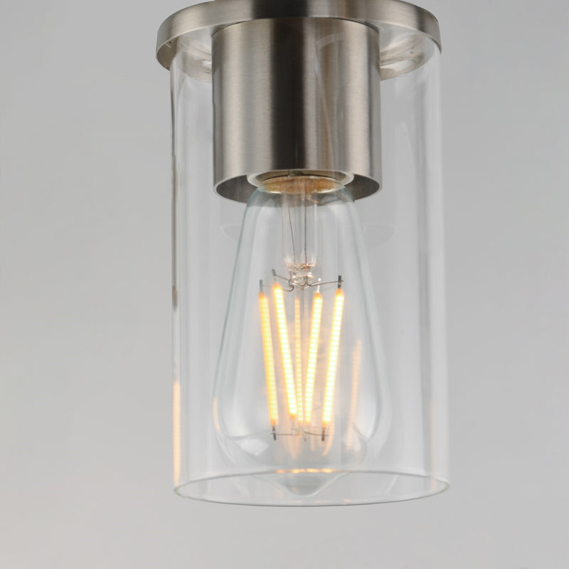 Maxim Lighting Lateral 1 Light 7" Single Pendant, Satin Nickel/Clear