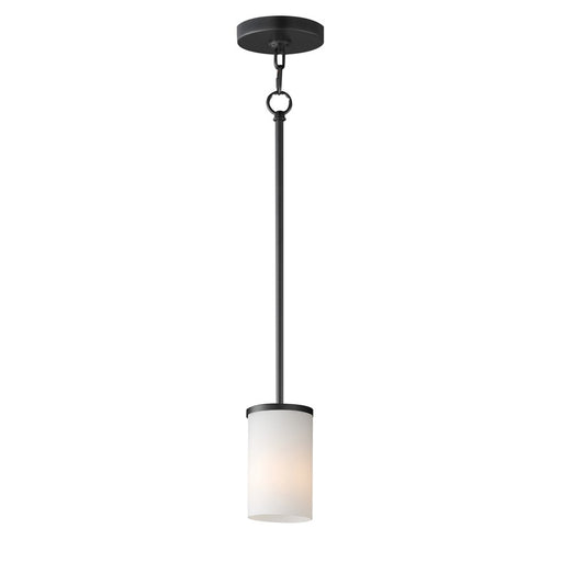 Maxim Lighting Lateral 1 Light 7" Single Pendant, Black/Satin White - 90281SWBK