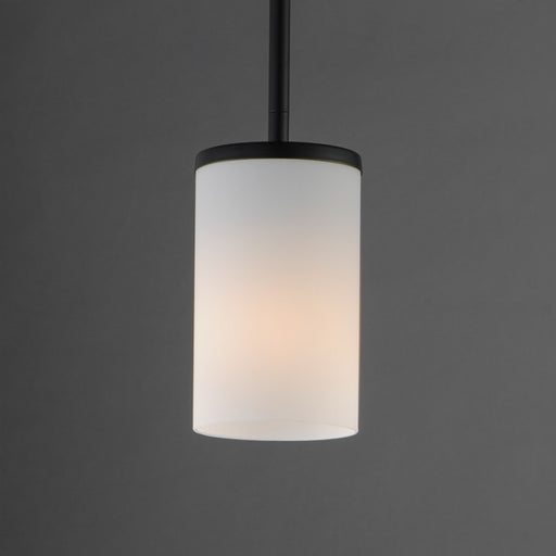 Maxim Lighting Lateral 1 Light 7" Single Pendant, Black/Satin White