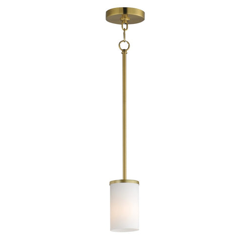 Maxim Lighting Lateral 1Lt 7" Single Pendant, Brass/White - 90281SWSBR