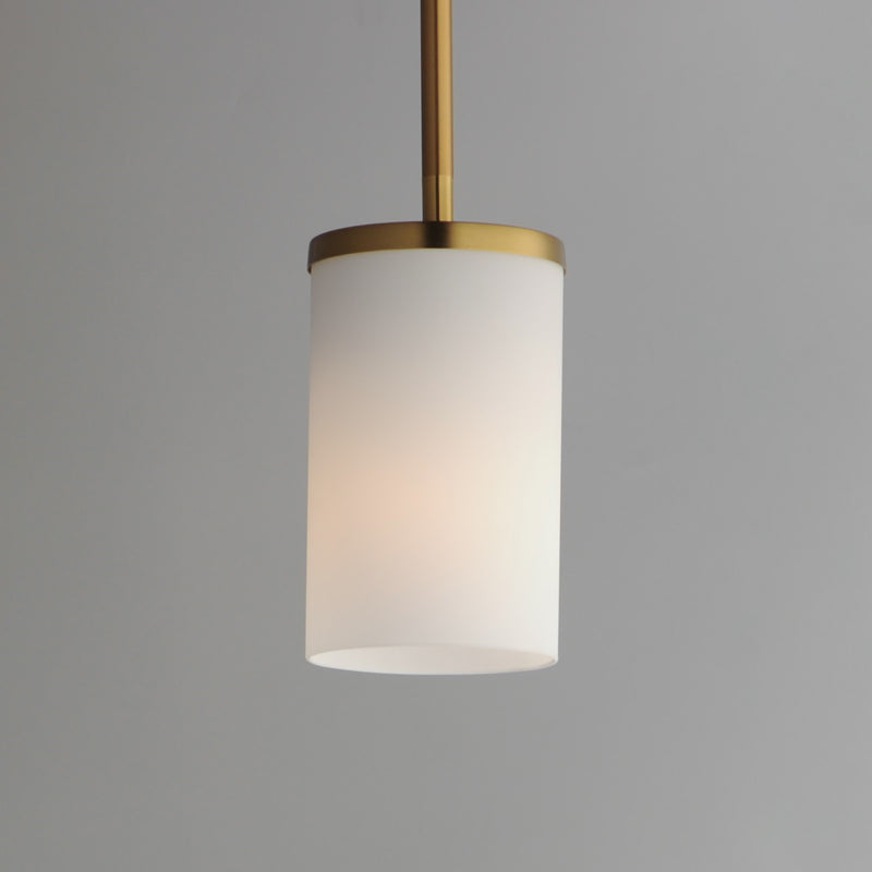 Maxim Lighting Lateral 1Lt 7" Single Pendant, Brass/White