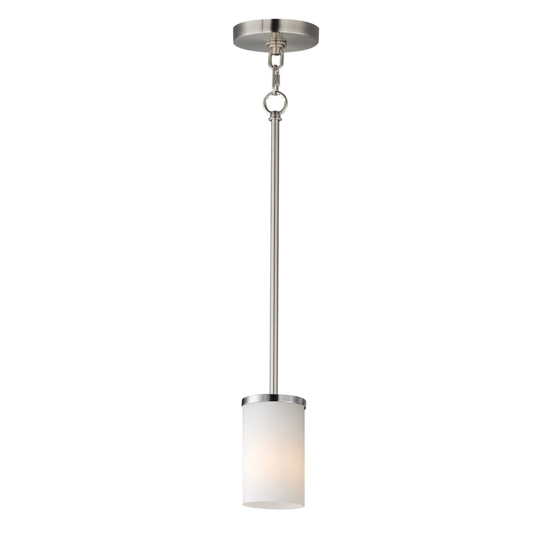 Maxim Lighting Lateral 1Lt 7" Single Pendant, Nickel/White
