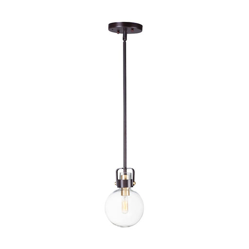 Maxim Lighting Bauhaus-Mini Pendant, Bronze/Satin Brass