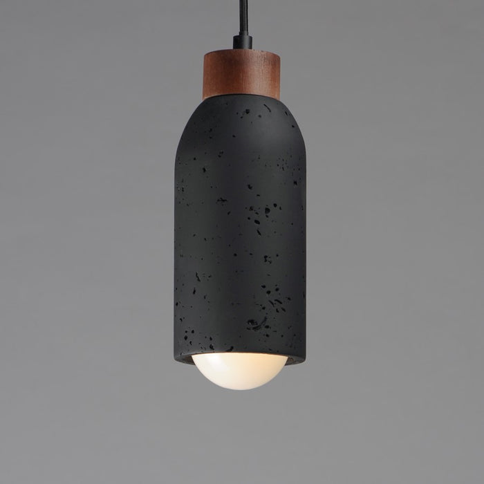 Maxim Lighting Pompeii 1 Light Single Pendant, Lava/Black