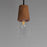 Maxim Lighting Carpenter 1Lt 6.5" Mini Pendant, Walnut/Black/Clear