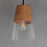 Maxim Lighting Carpenter 1Lt 10" Mini Pendant, Walnut/Black/Clear