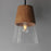 Maxim Lighting Carpenter 1Lt 10" Mini Pendant, Walnut/Black/Clear