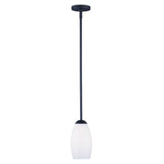 Maxim Lighting 9' x 5' Taylor 1 Lt Mini Pendant, Black/White