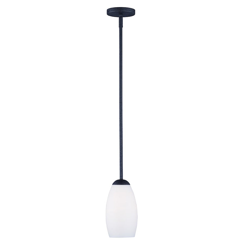 Maxim Lighting 9' x 5' Taylor 1 Lt Mini Pendant, Black/White