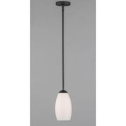 Maxim Lighting 9' x 5' Taylor 1 Lt Mini Pendant, Black/White