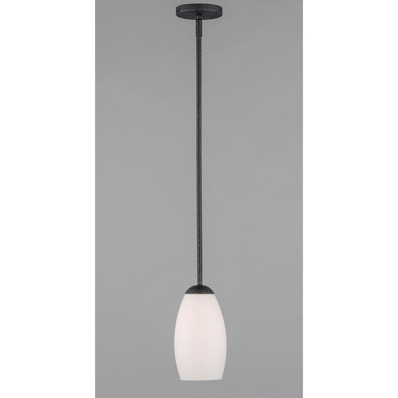 Maxim Lighting 9' x 5' Taylor 1 Lt Mini Pendant, Black/White