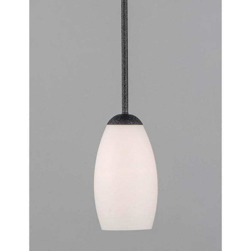 Maxim Lighting 9' x 5' Taylor 1 Lt Mini Pendant, Black/White